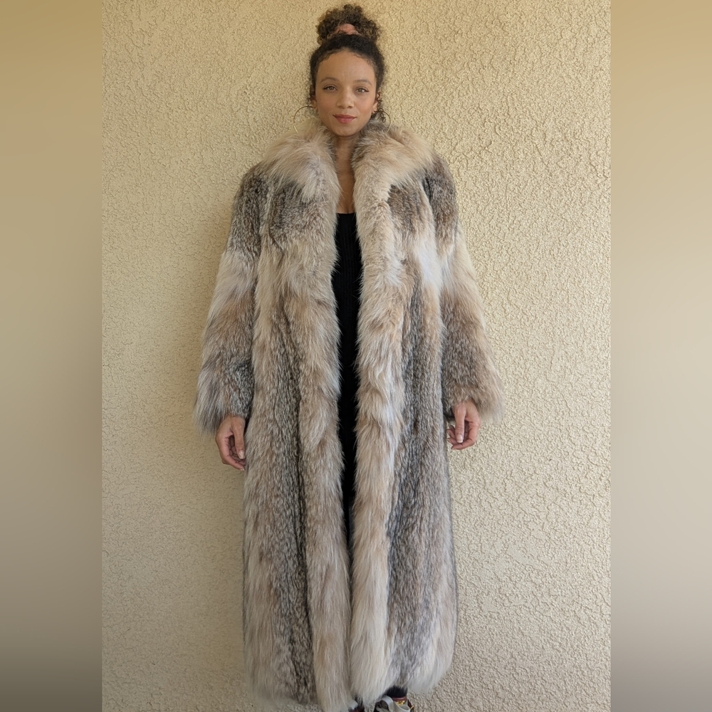 SOLD Birger Christensen Lynx Fur Coat | Natural Spotted Real Fur | Medium 6/8